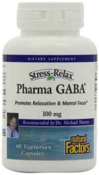 Natural Factors Stress-Relax Pharma Gaba, 100 mg, Veg Capsules, 60-Count Natural Factors Stress-Relax Pharma Gaba, 100 mg, Veg Capsules, 60-Count