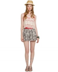 Wild child: A snakeskin print adds the right edge to Bar III's shorts, featuring a relaxed fit in fluid fabric. Wild child: A snakeskin print adds the right edge to Bar III's shorts, featuring a relaxed fit in fluid fabric.