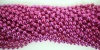 33 inch 07mm Round Metallic Hot Pink Mardi Gras Beads - 6 Dozen (72 necklaces)