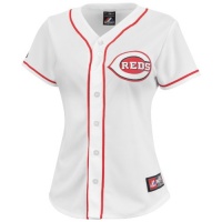 MLB Cincinnati Reds Home Replica Baseball Women's Jersey, White MLB Cincinnati Reds Home Replica Baseball Women's Jersey, White