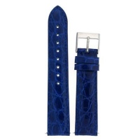 Ladies' Genuine Crocodile Watch Band Royal Blue 16mm Watchband Built-In Spring Bars Ladies' Genuine Crocodile Watch Band Royal Blue 16mm Watchband Built-In Spring Bars
