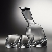 Nambé explores new ways to balance form and function. Our Tilt Decanter set sets the stage for elegant entertaining, or choose from a set of 4 double-old fashioned glasses. Both play with light, rounded forms and hard angles, creating shapes that grace your bar. Choose them for formal entertaining or for casual sipping-these glasses have a way of fitting in no matter what the mood. Nambé explores new ways to balance form and function. Our Tilt Decanter set sets the stage for elegant entertaining, or choose from a set of 4 double-old fashioned glasses. Both play with light, rounded forms and hard angles, creating shapes that grace your bar. Choose them for formal entertaining or for casual sipping-these glasses have a way of fitting in no matter what the mood.