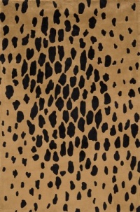 Momeni New Wave Chinese Hand Tufted 5'3 x 8' Wool Rug, Cheetah