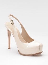A classic pump in gleaming patent leather with a buckle slingback strap on a modern hidden platform.Leather-covered heel, 4½ (115mm) Hidden platform, 1¼ (30mm) Compares to a 3¼ heel (80mm) Rounded toe Leather lining and sole Padded insole Imported A classic pump in gleaming patent leather with a buckle slingback strap on a modern hidden platform.Leather-covered heel, 4½ (115mm) Hidden platform, 1¼ (30mm) Compares to a 3¼ heel (80mm) Rounded toe Leather lining and sole Padded insole Imported