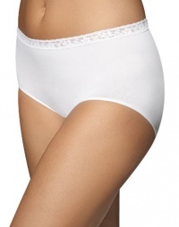 Bali Comfort Revolution Seamless Lace Brief, 6-White Bali Comfort Revolution Seamless Lace Brief, 6-White
