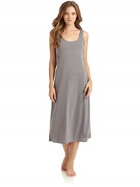 THE LOOKTailored in soft modal blend jerseyScoopneckSleevelessTank dress styleTHE FITAbout 46 from shoulder to hemTHE MATERIAL65% modal/35% polyesterCARE & ORIGINMachine washImportedModel shown is 5'11 (180cm) wearing US size Small. THE LOOKTailored in soft modal blend jerseyScoopneckSleevelessTank dress styleTHE FITAbout 46 from shoulder to hemTHE MATERIAL65% modal/35% polyesterCARE & ORIGINMachine washImportedModel shown is 5'11 (180cm) wearing US size Small.