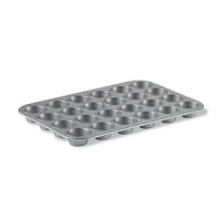 Create delicious miniature muffins or cupcakes-perfect for parties and gatherings-with this durable pan by Calphalon. Expertly constructed to the standards of culinary professionals, it features two interlocking layers of high-performance nonstick for beautiful results and easy serving. Create delicious miniature muffins or cupcakes-perfect for parties and gatherings-with this durable pan by Calphalon. Expertly constructed to the standards of culinary professionals, it features two interlocking layers of high-performance nonstick for beautiful results and easy serving.