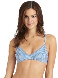 THE LOOKAdjustable shoulder strapsMultistripe print throughoutSoft knit cupsScalloped lace trim along the necklineElastic hemBack hook-and-eye closureTHE MATERIAL95% cotton/5% elastaneCARE & ORIGINHand washMade in Italy THE LOOKAdjustable shoulder strapsMultistripe print throughoutSoft knit cupsScalloped lace trim along the necklineElastic hemBack hook-and-eye closureTHE MATERIAL95% cotton/5% elastaneCARE & ORIGINHand washMade in Italy