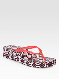 A bold geometric print adds retro-inflected style to this weekend essential in durable PVC. PVC wedge, 1½ (40mm)Covered platform, ¾ (20mm)Compares to a ¾ heel (20mm)PVC upperPVC lining and soleImported A bold geometric print adds retro-inflected style to this weekend essential in durable PVC. PVC wedge, 1½ (40mm)Covered platform, ¾ (20mm)Compares to a ¾ heel (20mm)PVC upperPVC lining and soleImported