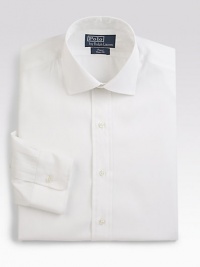 Dress wardrobe essential expertly tailored in the finest, soft cotton for a crisp, polished finish.ButtonfrontModerate spread collarCottonMachine washImported Dress wardrobe essential expertly tailored in the finest, soft cotton for a crisp, polished finish.ButtonfrontModerate spread collarCottonMachine washImported