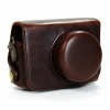 Cosmos Brown Leather Case Cover Bag for Panasonic GF3 Camera with 14mm len + Cosmos Cable Tie