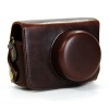 Cosmos Brown Leather Case Cover Bag for Panasonic GF3 Camera with 14mm len + Cosmos Cable Tie