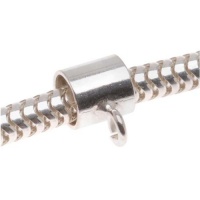 Sterling Silver Sleek Tube Bail With Open Ring 5MM - Fits Pandora Style Chain (1) Sterling Silver Sleek Tube Bail With Open Ring 5MM - Fits Pandora Style Chain (1)