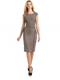 THE LOOKCap sleevesTonal leather seam detailingDual angled welt pocketsBack zip closureTHE FITAbout 48 from shoulder to hemTHE MATERIALVirgin woolFully linedCARE & ORIGINDry cleanImportedModel shown is 5'9½ (176cm) wearing US size 4. THE LOOKCap sleevesTonal leather seam detailingDual angled welt pocketsBack zip closureTHE FITAbout 48 from shoulder to hemTHE MATERIALVirgin woolFully linedCARE & ORIGINDry cleanImportedModel shown is 5'9½ (176cm) wearing US size 4.