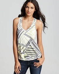 Multidirectional stripes imbue this Hurley tank with fresh flair. Multidirectional stripes imbue this Hurley tank with fresh flair.