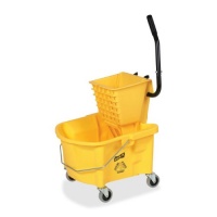 Genuine Joe GJO60466 Splash Guard Mop Bucket/Wringer, 6.50 gallon Capacity, Yellow Genuine Joe GJO60466 Splash Guard Mop Bucket/Wringer, 6.50 gallon Capacity, Yellow