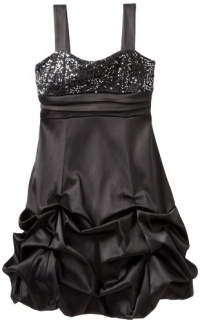 Ruby Rox Girls 7-16 Sequin Top Pick up Party Dress, Black/Silver, 10 Ruby Rox Girls 7-16 Sequin Top Pick up Party Dress, Black/Silver, 10