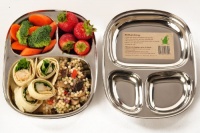 ECO Lunchboxes Stainless Steel 3-Section Food Tray 9 x 7 BPA-Free ECO Lunchboxes Stainless Steel 3-Section Food Tray 9 x 7 BPA-Free