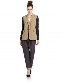 THE LOOKNotch lapelSingle button closureLong tweed sleeves with frayed details Chest besom pocketTailored seamsFront flap pocketsTHE FITAbout 28 from shoulder to hemTHE MATERIALCotton/polyesterPolyester/wool/acrylic/silk/nylonFully linedCARE & ORIGINDry cleanImportedModel shown is 5'10 (177cm) wearing US size 4. THE LOOKNotch lapelSingle button closureLong tweed sleeves with frayed details Chest besom pocketTailored seamsFront flap pocketsTHE FITAbout 28 from shoulder to hemTHE MATERIALCotton/polyesterPolyester/wool/acrylic/silk/nylonFully linedCARE & ORIGINDry cleanImportedModel shown is 5'10 (177cm) wearing US size 4.