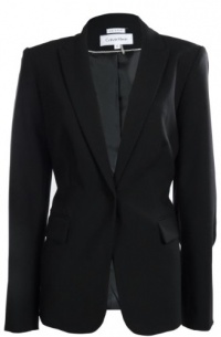Single Button Stretch Blazer Jacket (6, Black) Single Button Stretch Blazer Jacket (6, Black)