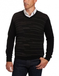 Perry Ellis Men's Stripe V-Neck Sweater Perry Ellis Men's Stripe V-Neck Sweater