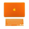 TopCase 2 in 1 Rubberized ORANGE Hard Case Cover and Keyboard Cover for Macbook Pro 15 A1286 with TopCase Mouse Pad