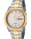 Seiko Men's SNKG84 Seiko 5 Automatic White Dial Two-Tone Stainless Steel Watch