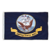 Valley Forge Nylon United States Navy Flag, measures 3-Foot x 5-Foot Valley Forge Nylon United States Navy Flag, measures 3-Foot x 5-Foot