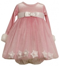 Bonnie Baby-Girls Infant Stretch Velvet Bodice Empire Waist Dress with Tulle Skirt Bonnie Baby-Girls Infant Stretch Velvet Bodice Empire Waist Dress with Tulle Skirt