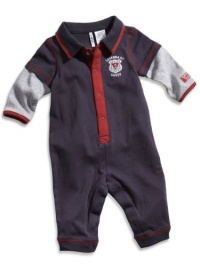GUESS Kids Boys Newborn Two-Fer Collared Long-Sleeve Cov, NAVY (6/9M) GUESS Kids Boys Newborn Two-Fer Collared Long-Sleeve Cov, NAVY (6/9M)