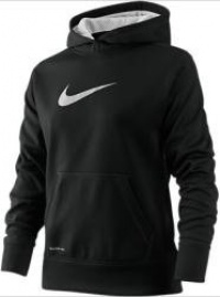 Nike 445327 Knockout Hoody - Girl's - Black/White Nike 445327 Knockout Hoody - Girl's - Black/White