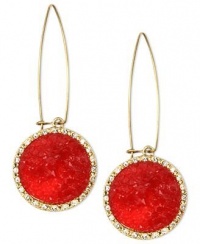 RACHEL Rachel Roy Earrings, Gold-Tone Red Glass Stone Linear Drop Earrings RACHEL Rachel Roy Earrings, Gold-Tone Red Glass Stone Linear Drop Earrings