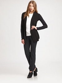 Low-maintenance meets high fashion in this lightweight, drapey version of the classic blazer.Notch collarChest pocketSingle button closureAbout 23 from shoulder to hemViscoseMachine washMade in USA of imported fabricModel shown is 5'9½ (176cm) wearing US size Small. Low-maintenance meets high fashion in this lightweight, drapey version of the classic blazer.Notch collarChest pocketSingle button closureAbout 23 from shoulder to hemViscoseMachine washMade in USA of imported fabricModel shown is 5'9½ (176cm) wearing US size Small.