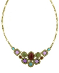 All shapes, sizes, and colors. 2028's mixed metal gold-tone necklace features a cluster of various multi-colored acrylic stones and is fully-adjustable for a customized fit. Approximate length: 16 inches + 3-inch extender. Approximate drop width: 3 inches. Approximate drop length: 1-1/2 inches. All shapes, sizes, and colors. 2028's mixed metal gold-tone necklace features a cluster of various multi-colored acrylic stones and is fully-adjustable for a customized fit. Approximate length: 16 inches + 3-inch extender. Approximate drop width: 3 inches. Approximate drop length: 1-1/2 inches.