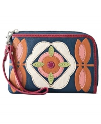 Find the perfect vintage-inspired design that speaks to you. This pretty Fossil wristlet keeps you organized while featuring your choice of fun-loving exterior designs. Find the perfect vintage-inspired design that speaks to you. This pretty Fossil wristlet keeps you organized while featuring your choice of fun-loving exterior designs.