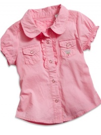 GUESS Kids Girls Baby Woven Tie-Front Top (12 - 24m), PINK (18M) GUESS Kids Girls Baby Woven Tie-Front Top (12 - 24m), PINK (18M)