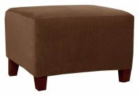 Maytex Collin Stretch 1-Piece Slipcover Ottoman, Mocha Maytex Collin Stretch 1-Piece Slipcover Ottoman, Mocha