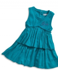 GUESS Kids Girls Tiered Jersey Dress with Bloomers (12 - , TURQUOISE (12M) GUESS Kids Girls Tiered Jersey Dress with Bloomers (12 - , TURQUOISE (12M)