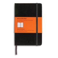 Moleskine Classic Hard Cover Pocket Ruled Notebook - Black (3.5 x 5.5) Moleskine Classic Hard Cover Pocket Ruled Notebook - Black (3.5 x 5.5)