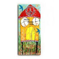 Bring Peace Home 10x24 Limited-Edition Artistic Planked Wood Sign by Cindy Wunsch Bring Peace Home 10x24 Limited-Edition Artistic Planked Wood Sign by Cindy Wunsch