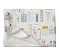 DwellStudio Stroller Blanket, Skyline Light Blue DwellStudio Stroller Blanket, Skyline Light Blue