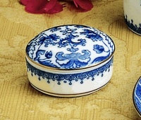 Mottahedeh Imperial Blue Small Round Box 2.5 In Mottahedeh Imperial Blue Small Round Box 2.5 In
