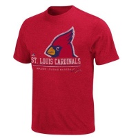 MLB St. Louis Cardinals Submariner T-Shirt, Cardinal Heather MLB St. Louis Cardinals Submariner T-Shirt, Cardinal Heather