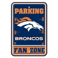 NFL Denver Broncos Plastic Parking Sign NFL Denver Broncos Plastic Parking Sign