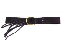 Rag & Bone womens wittig suede aubergine purple fringed end belt S Rag & Bone womens wittig suede aubergine purple fringed end belt S