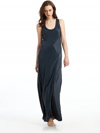 THE LOOKScoop neckline with raw edgesAsymmetrical seamingSleevelessTHE FITAbout 43 from natural waistTHE MATERIALSilkCARE & ORIGINHand washImported THE LOOKScoop neckline with raw edgesAsymmetrical seamingSleevelessTHE FITAbout 43 from natural waistTHE MATERIALSilkCARE & ORIGINHand washImported