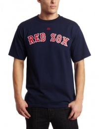 MLB Men's Boston Red Sox Official Wordmark Short Sleeve Basic Tee by Majestic MLB Men's Boston Red Sox Official Wordmark Short Sleeve Basic Tee by Majestic