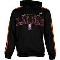 NBA adidas Los Angeles Lakers Three Stripe Pullover Hoodie Sweatshirt - Black NBA adidas Los Angeles Lakers Three Stripe Pullover Hoodie Sweatshirt - Black