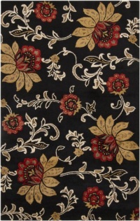 Sea Coal Black Rug Rug Size: 5' x 8' Sea Coal Black Rug Rug Size: 5' x 8'