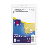 Avery Self-Adhesive Removable Labels, 1-Inch Diameter, White, 600 per Pack (05410) Avery Self-Adhesive Removable Labels, 1-Inch Diameter, White, 600 per Pack (05410)